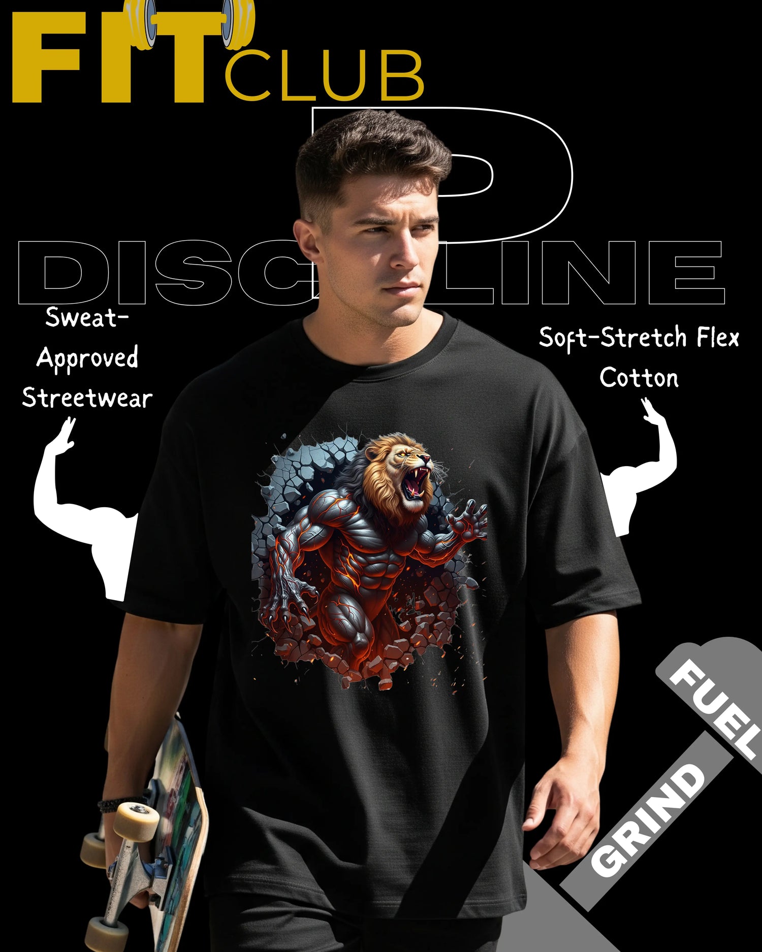oversized gym t shirts india fitness streetwear collection